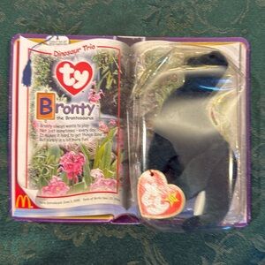 2000 McDonald's Ty teenie beanie babies Bronty the brontosaurus  NIP 25 yrs old